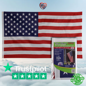 Eco-Glory 3' x 5' American Flag - 100% Made in the USA