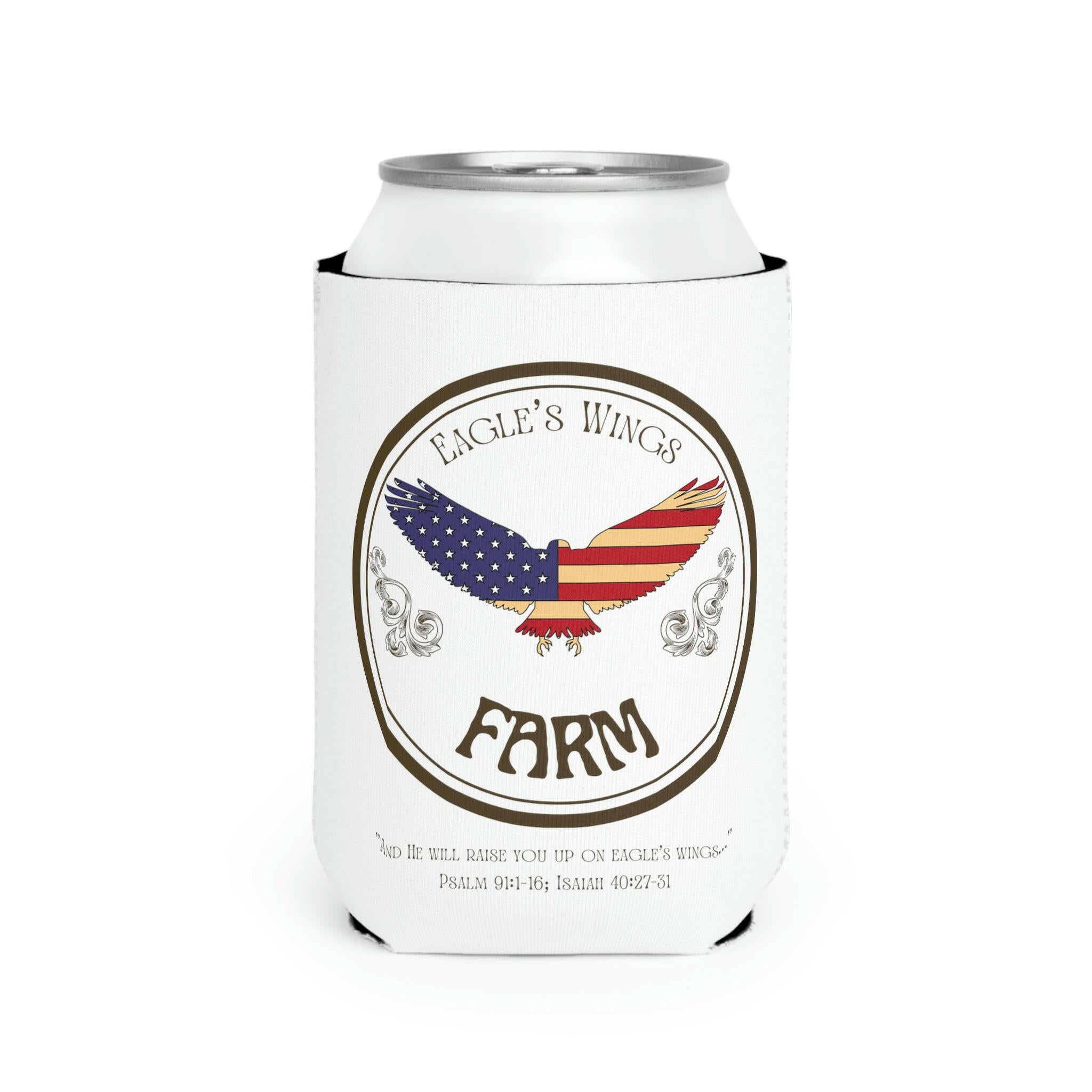 “Eagle's Wings Farm” -Can Cooler Sleeve.